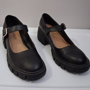 Vintage Y2K ESPRIT Faux Leather Alva Platform Mary Jane Shoes Size 9 Academia